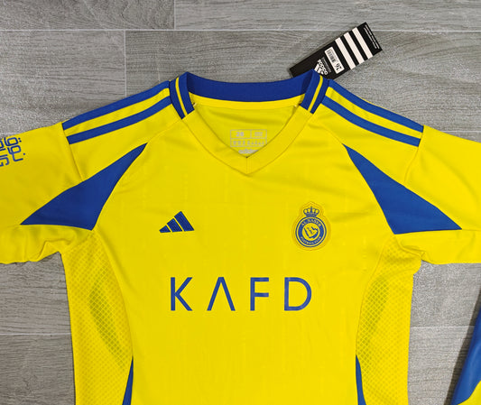KIDS Al Nassr FC Home Kit (Jersey & Shorts Set)