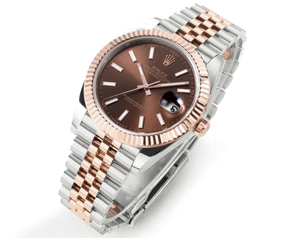 Chocolate & Rose Gold 41MM Watch