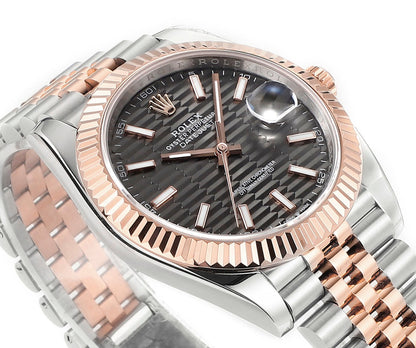 Everose Gold & Steel Jubilee Slate 41MM Watch