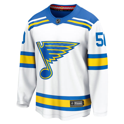 Jordan Binnington St. Louis Blues Fanatics Away Breakaway Player Jersey - White