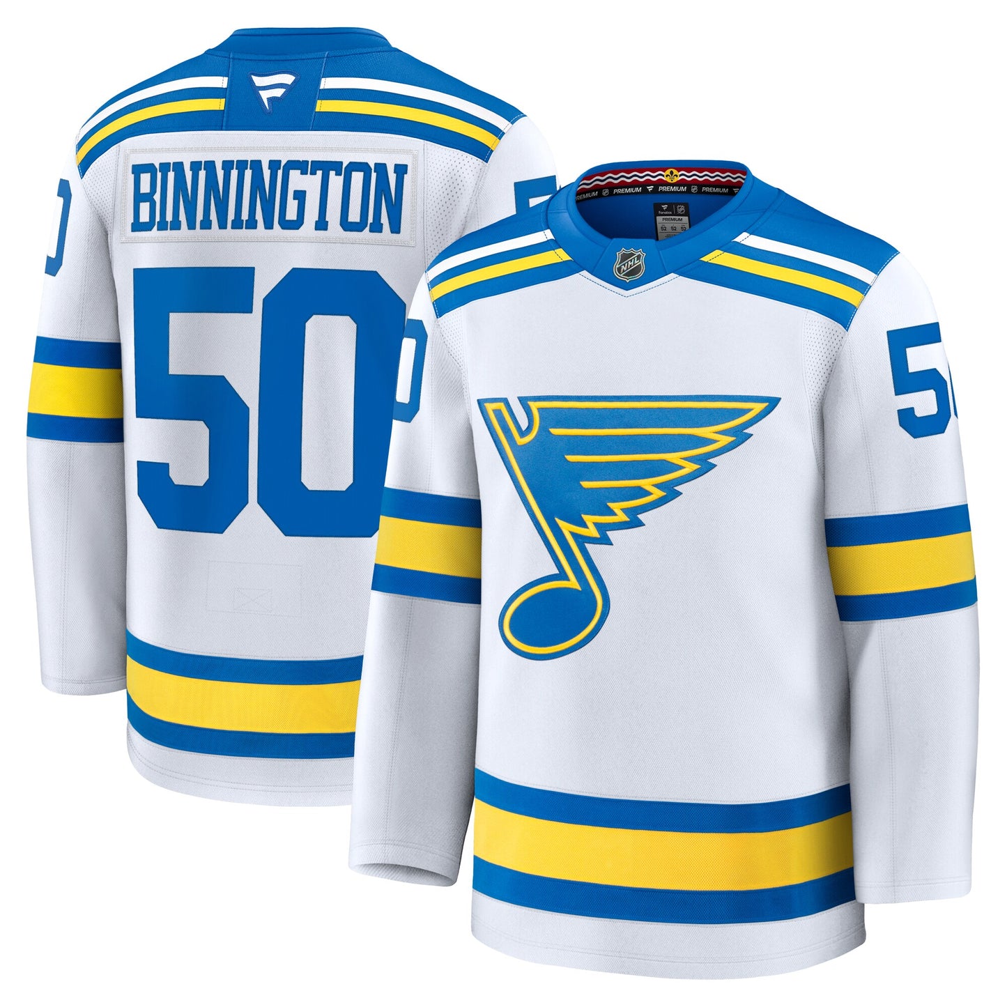 Jordan Binnington St. Louis Blues Fanatics Away Premium Player Jersey - White