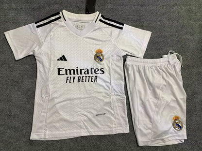 KIDS adidas Real Madrid 24/25 Home Kids' Football Kit (Jersey + Shorts Set)