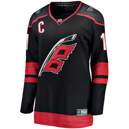 Jordan Staal Carolina Hurricanes Fanatics Women's Home Captain Patch Breakaway Player Jersey - Black