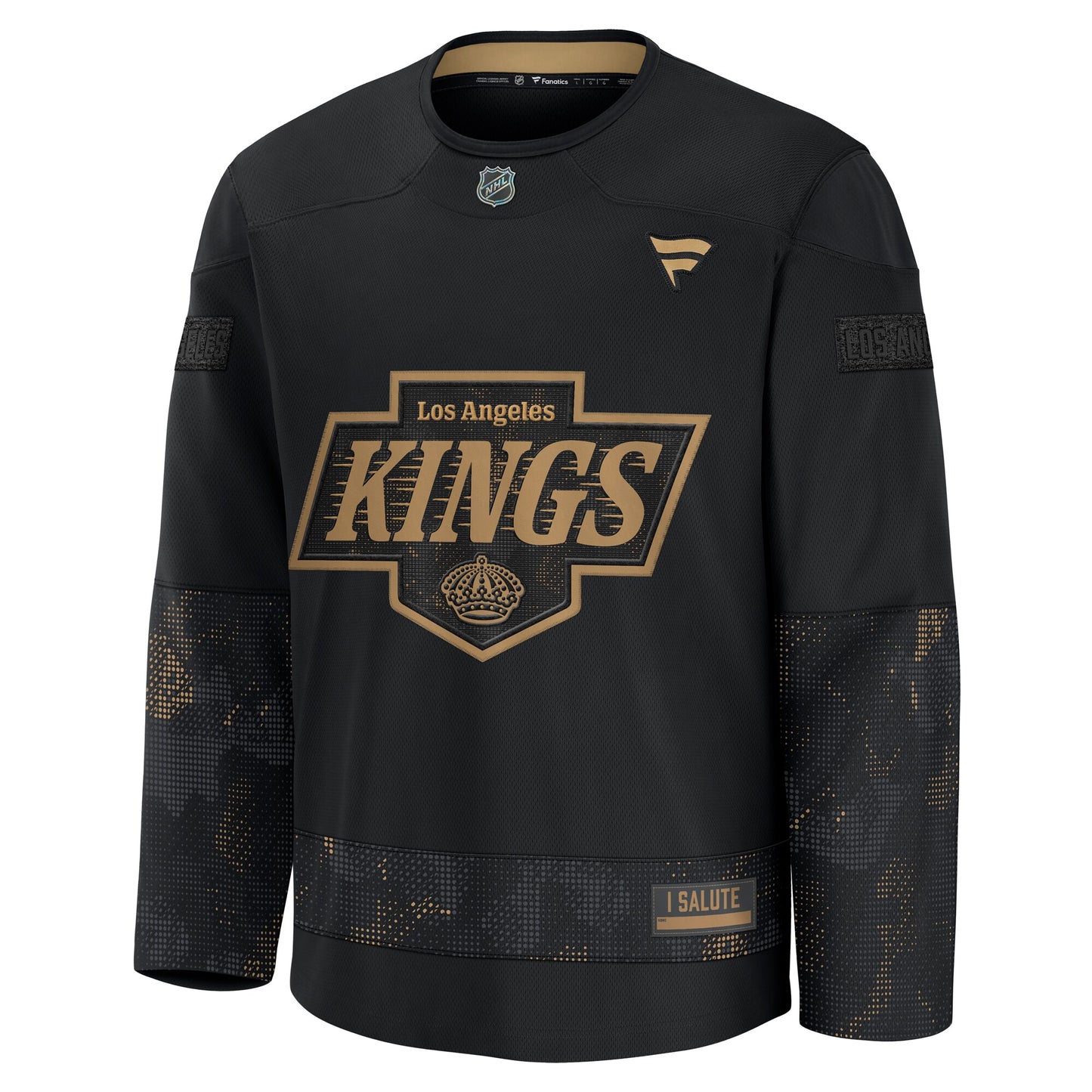 Los Angeles Kings Fanatics 2024 Military Appreciation Practice Jersey - Black