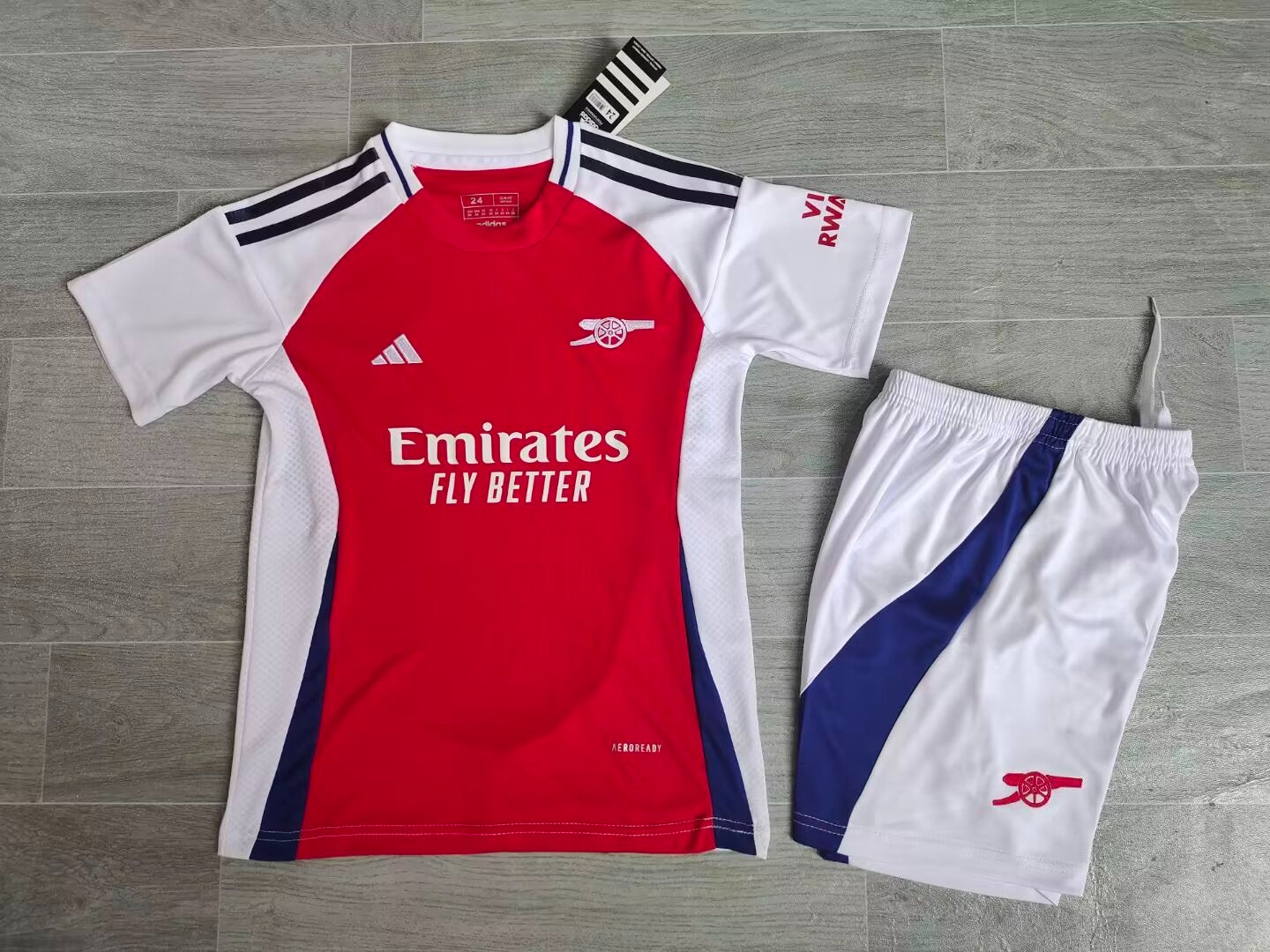 KIDS Adidas Arsenal 2024/25 Home Replica Kit (Kids' Set: Jersey + Shorts)