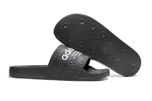 Adidas Originals Adilette Core Black/White Logo Slide Sandals GX6965