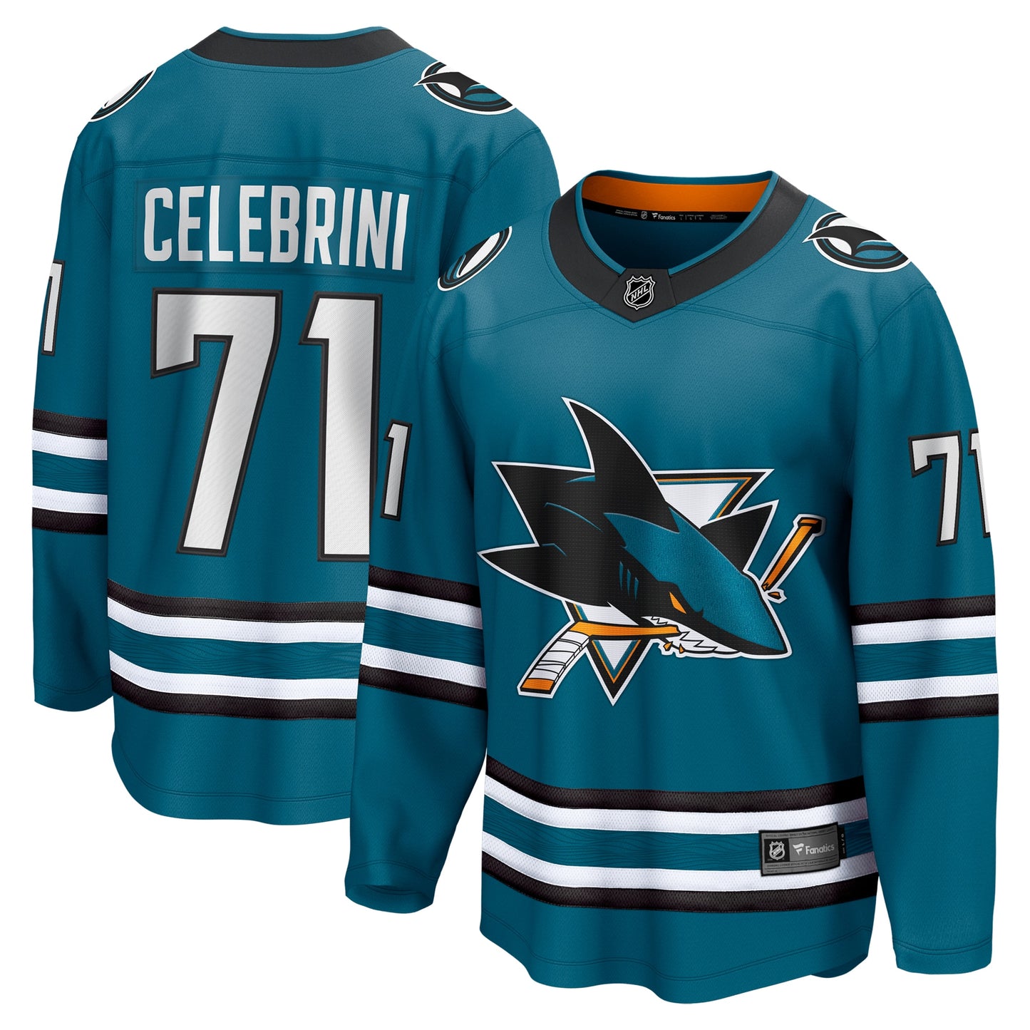 Macklin Celebrini San Jose Sharks Fanatics Home Breakaway Jersey – Teal