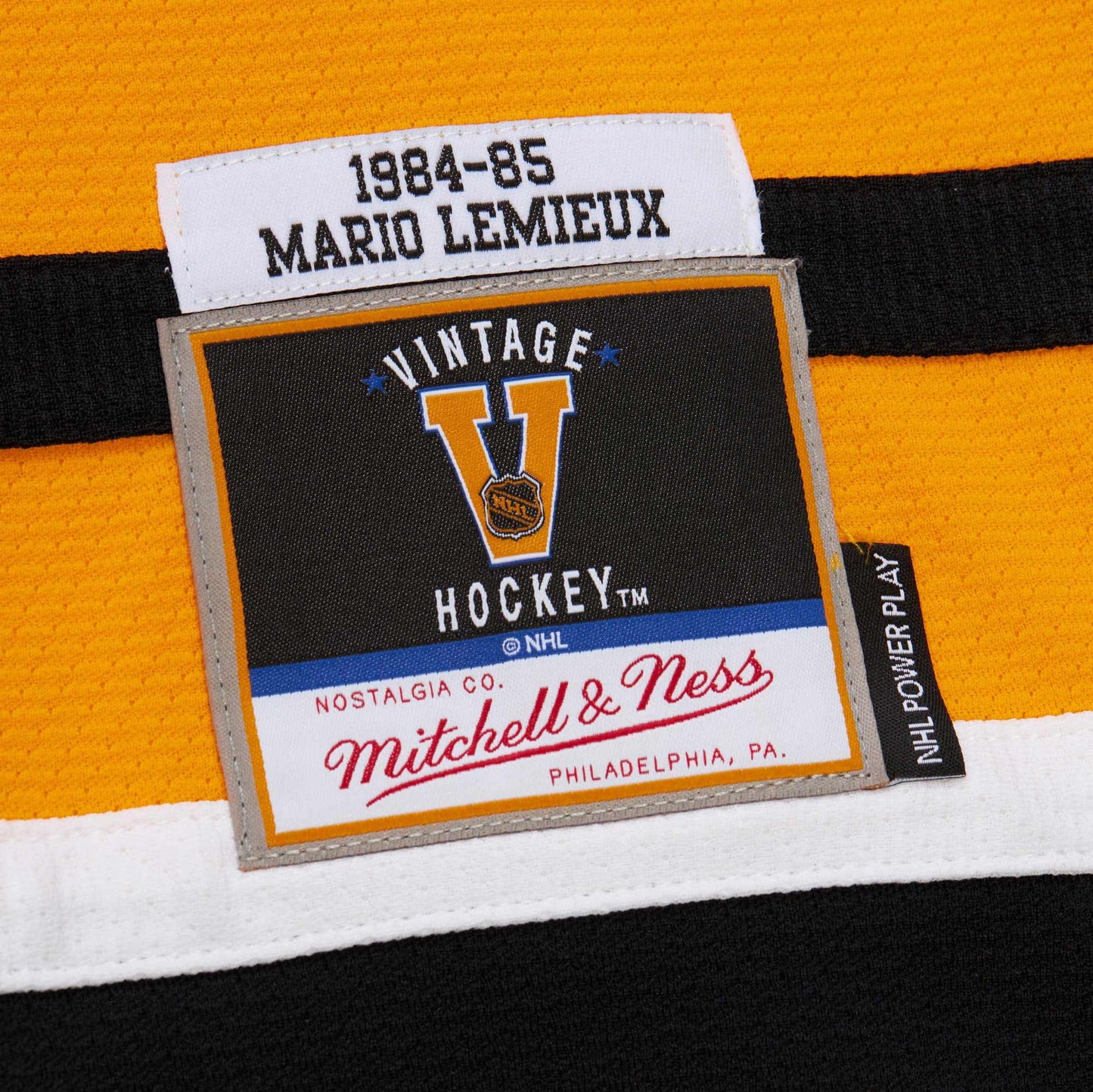 Mario Lemieux Pittsburgh Penguins 1984-85 Power Play Jersey - Gold