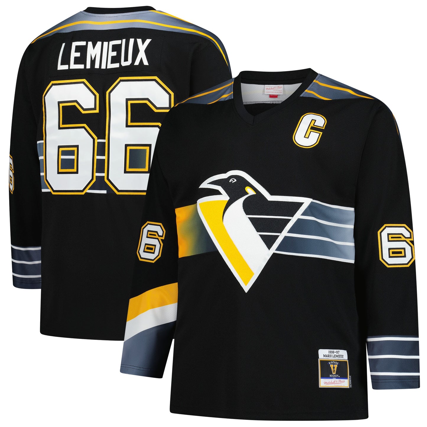 Mario Lemieux Pittsburgh Penguins Mitchell &amp;amp; Ness 1996/97 Blue Line 2.0 Jersey - Black
