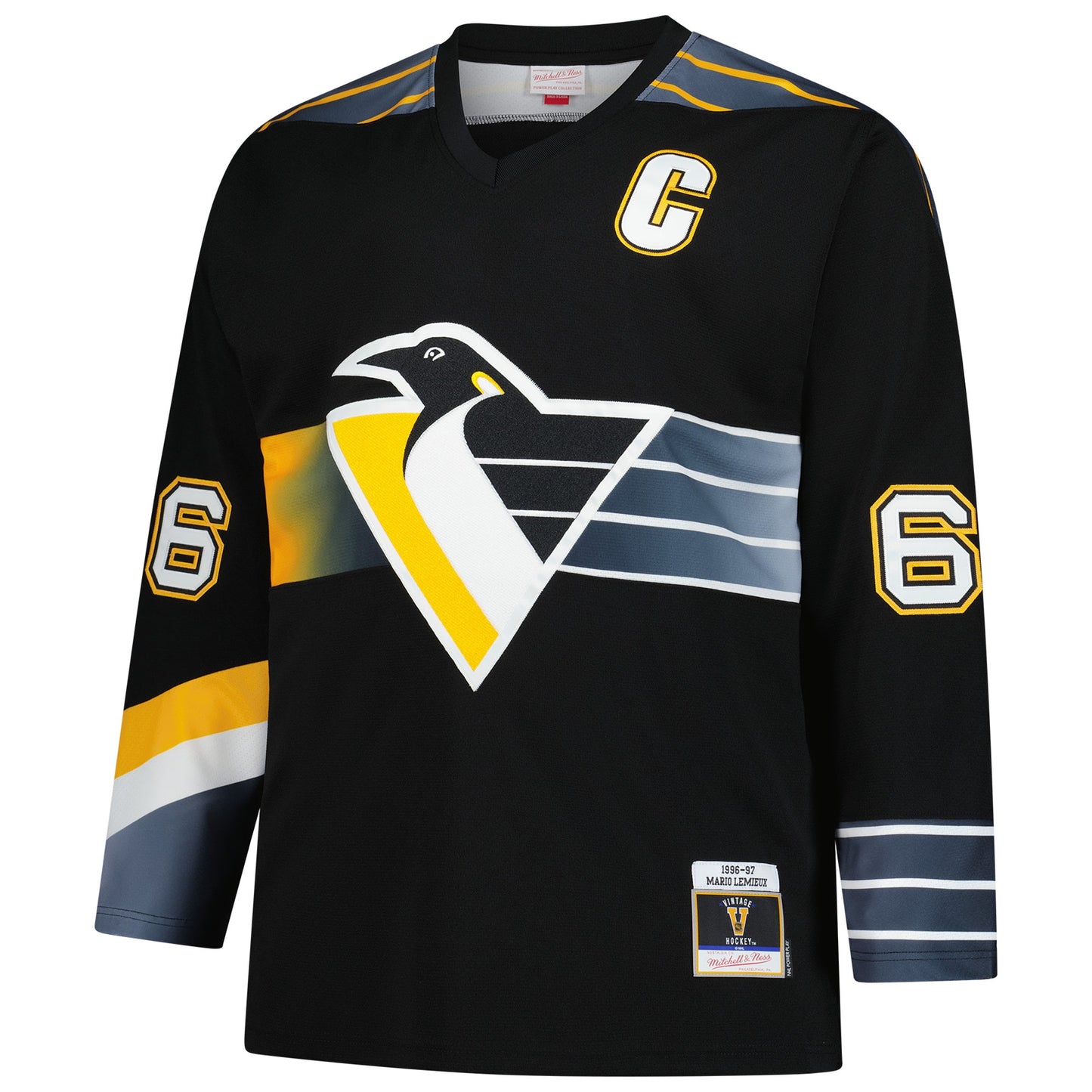 Mario Lemieux Pittsburgh Penguins Mitchell &amp;amp; Ness 1996/97 Blue Line 2.0 Jersey - Black