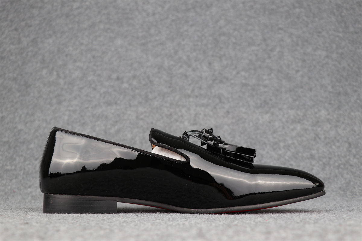 CL Dandelion Tassel Loafers 'Black Patent Leather'