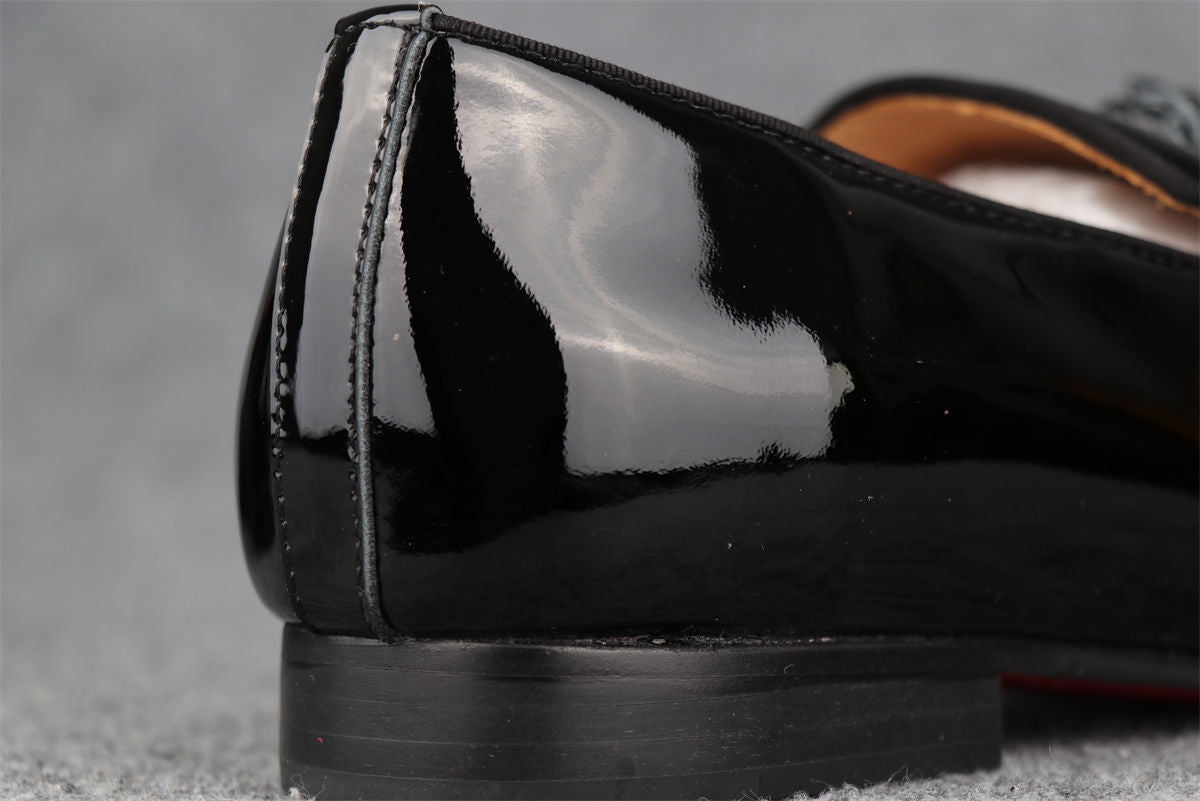 CL Dandelion Tassel Loafers 'Black Patent Leather'