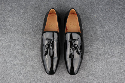 CL Dandelion Tassel Loafers 'Black Patent Leather'