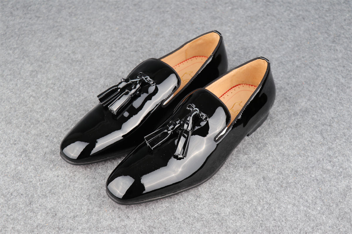 CL Dandelion Tassel Loafers 'Black Patent Leather'