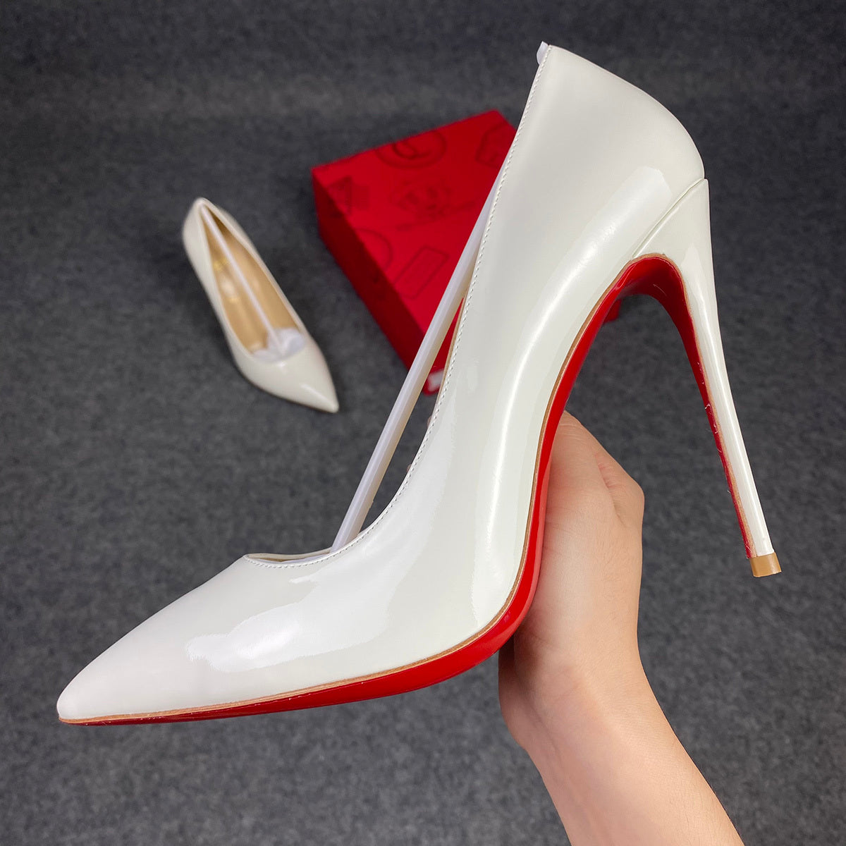 CL So Kate Pump  'White' Patent Leather'