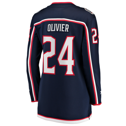 Mathieu Olivier Columbus Blue Jackets Fanatics Women's Home Breakaway Jersey - Navy