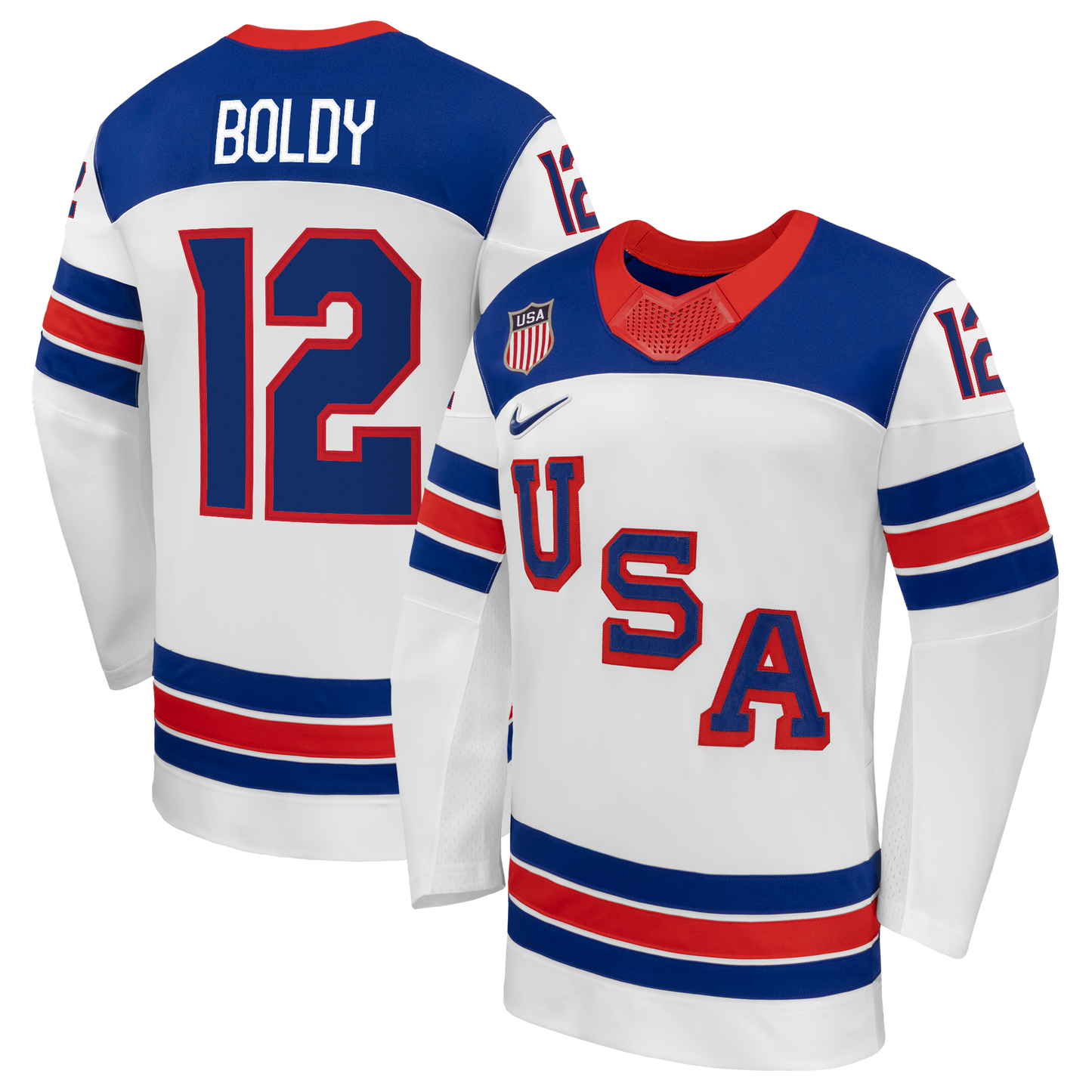 Matthew Boldy US Hockey Nike 2026 Away Replica Jersey - White
