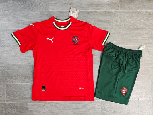 KIDS Portugal National Team Home Kit (Jersey & Shorts Set)