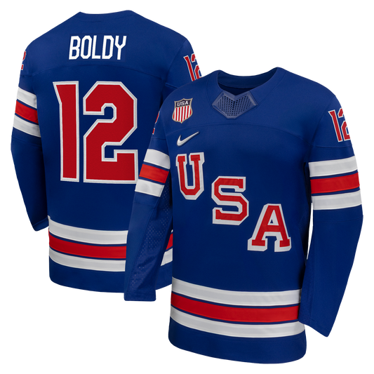 Matthew Boldy US Hockey Nike 2026 Home Replica Jersey - Royal