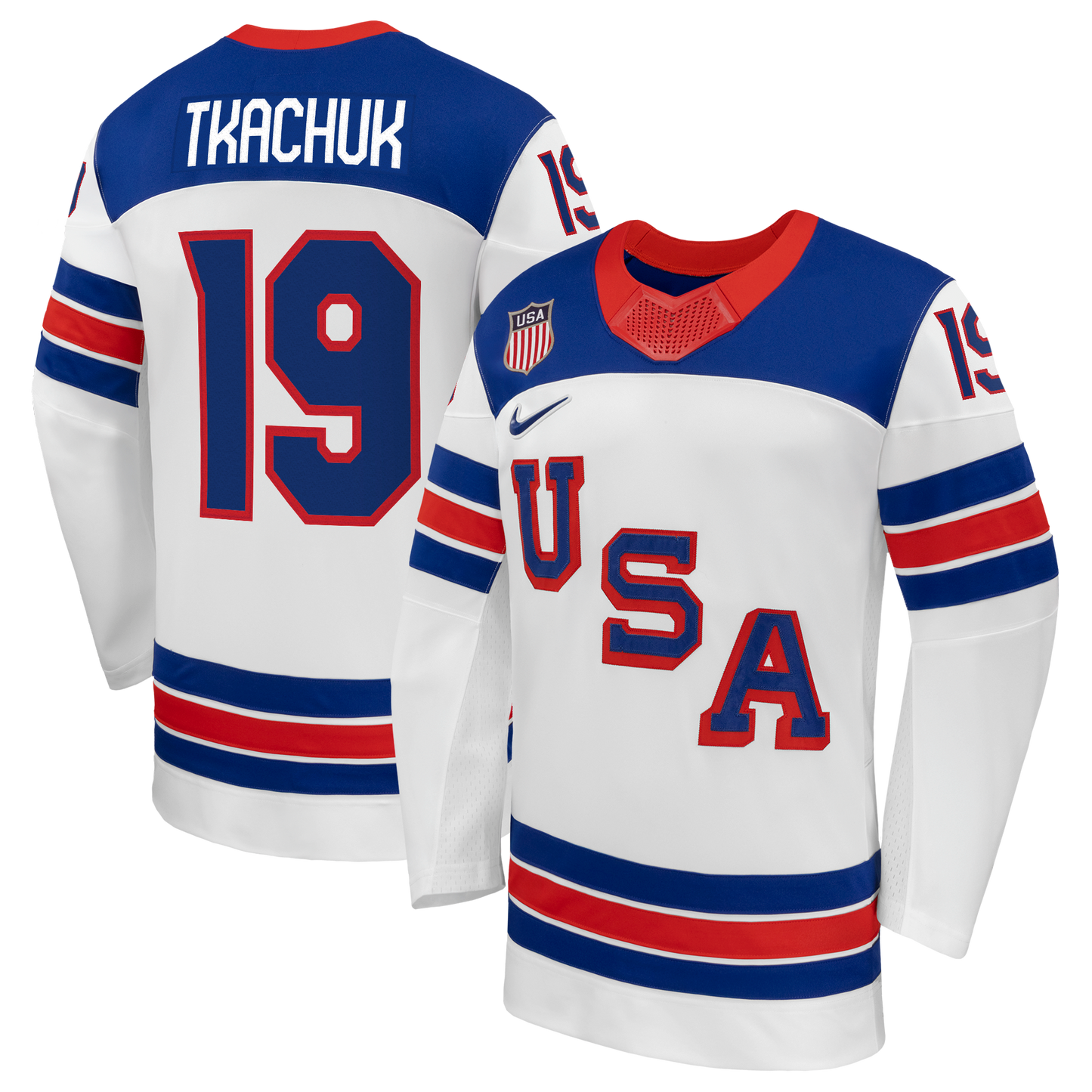 Matthew Tkachuk Nike US Hockey 2026 Away Replica Jersey - White