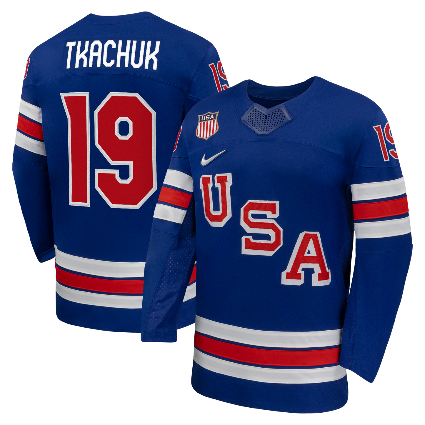 Matthew Tkachuk Nike US Hockey 2026 Home Replica Jersey - Royal