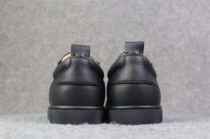 CL Louis Junior Low-Top Sneaker “Black Calfskin”