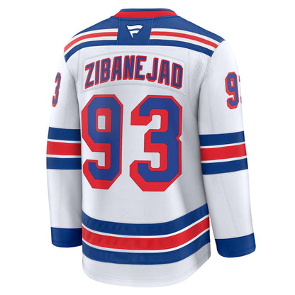 Mika Zibanejad New York Rangers Fanatics Away Premium Jersey - White