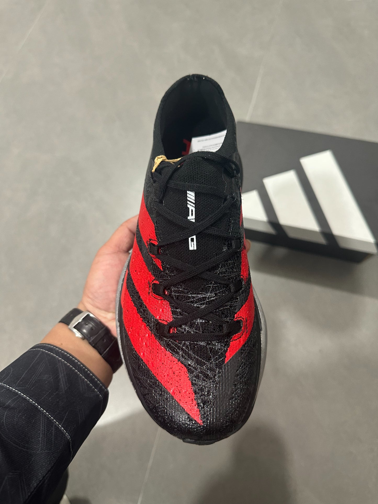Adidas Adizero Prime X3 Strung Shoes Black | Red