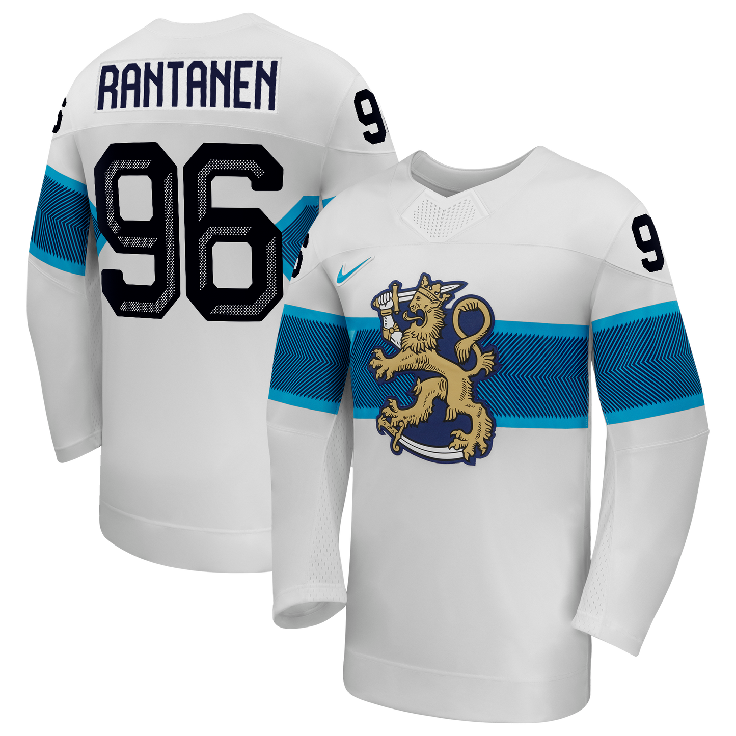Mikko Rantanen Finland Hockey Nike 2026 Away Replica Jersey - White