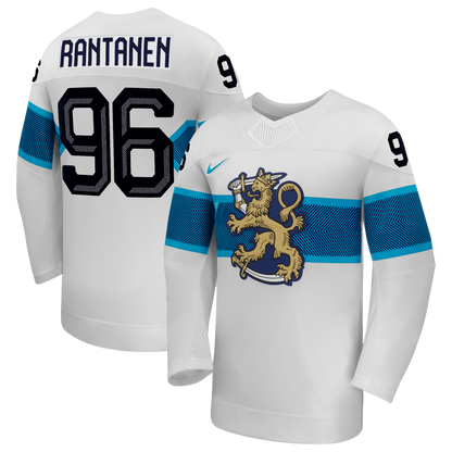 Mikko Rantanen Finland Hockey Nike 2026 Away Replica Jersey - White