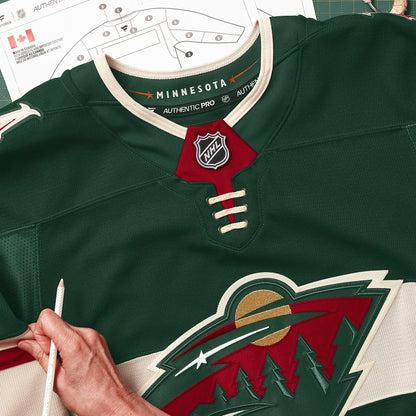 Minnesota Wild Fanatics Home Authentic Pro Jersey - Green