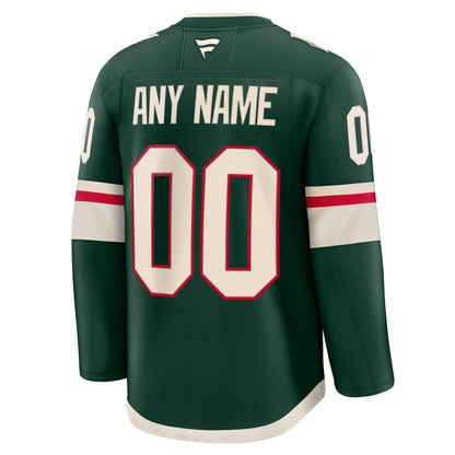 Minnesota Wild Fanatics Home Premium Custom Jersey - Green