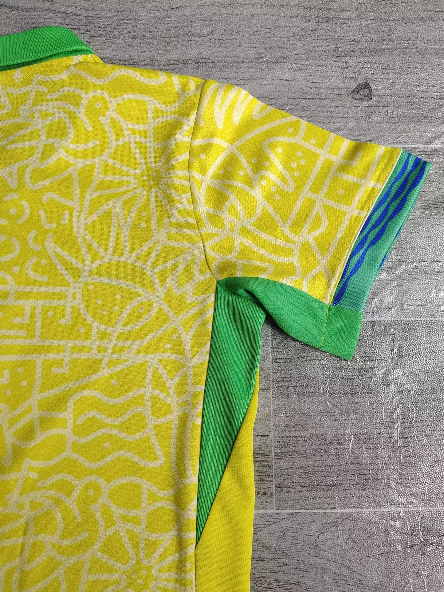 KIDS Brazil National Team 2024/25 Home Football Kit Set (Jersey + Shorts)