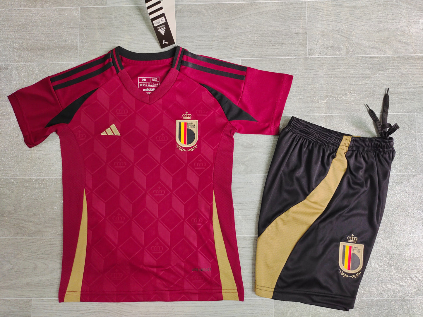 KIDS Belgium National Team 2024/25 Home Football Kit Set (Jersey + Shorts)