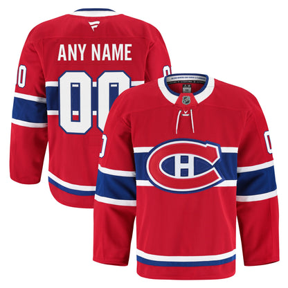 Montreal Canadiens Fanatics Home Authentic Pro Custom Jersey - Red