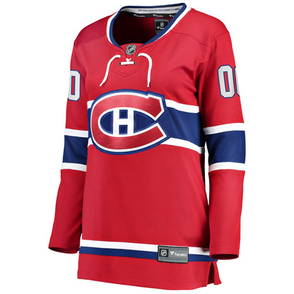 Montreal Canadiens Fanatics Women's Home Breakaway Custom Jersey - Red