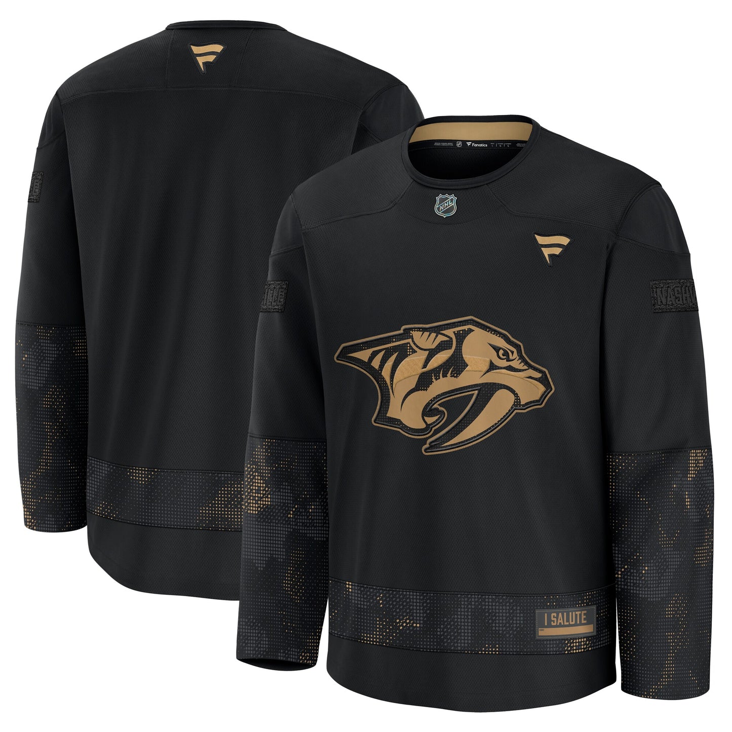 Nashville Predators Fanatics 2024 Military Appreciation Practice Jersey - Black