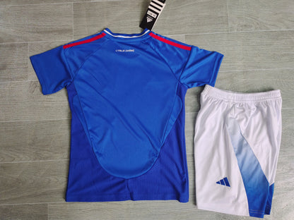 KIDS  Italy National Team 2024/25 Home Football Kit Set (Jersey + Shorts)