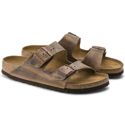 552813 Birki Arizona Oiled Leather Tobacco Soft Footbed Narrow