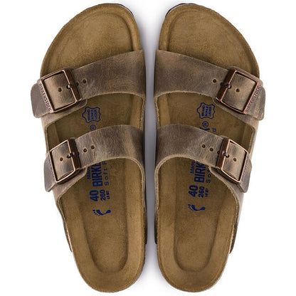552813 Birki Arizona Oiled Leather Tobacco Soft Footbed Narrow