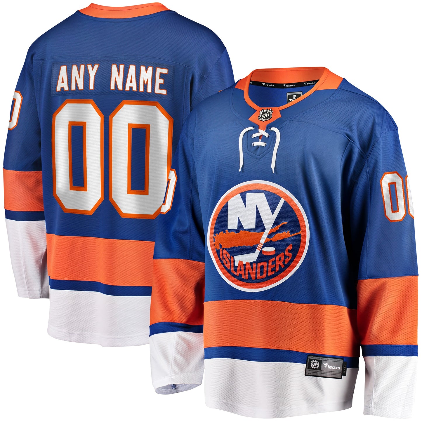 New York Islanders Fanatics Home Breakaway Custom Jersey - Blue