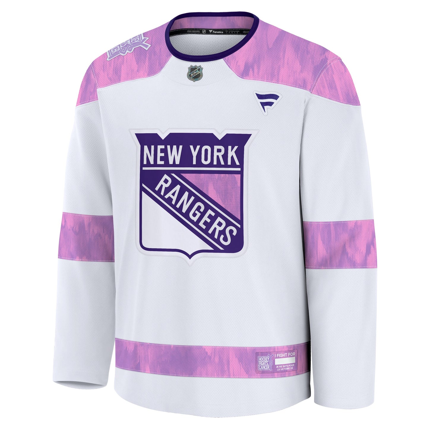 New York Rangers Fanatics 2024 Hockey Fights Cancer Practice Jersey - White