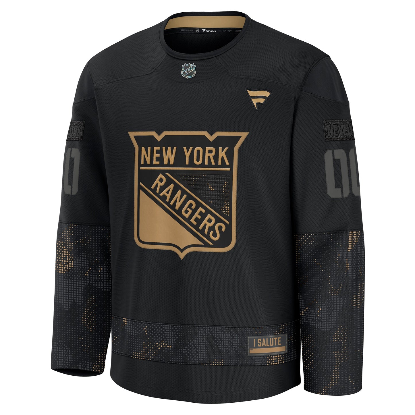 New York Rangers Fanatics 2024 Military Appreciation Custom Practice Jersey - Black