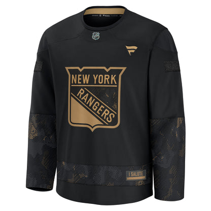New York Rangers Fanatics 2024 Military Appreciation Practice Jersey - Black
