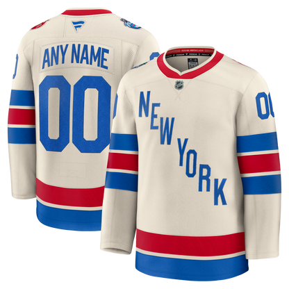 New York Rangers Fanatics 2026 NHL Winter Classic Premium Custom Jersey - Beige