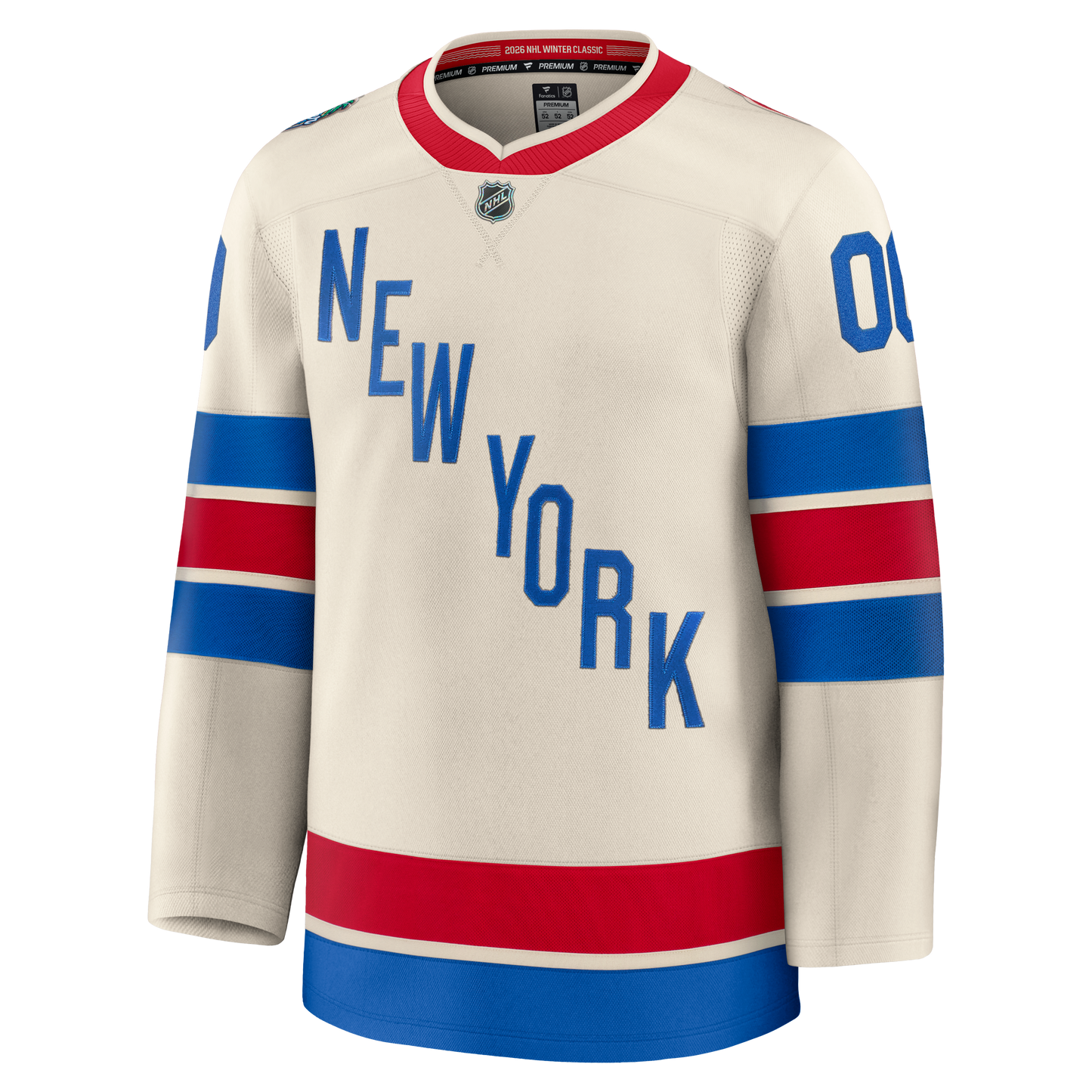 New York Rangers Fanatics 2026 NHL Winter Classic Premium Custom Jersey - Beige