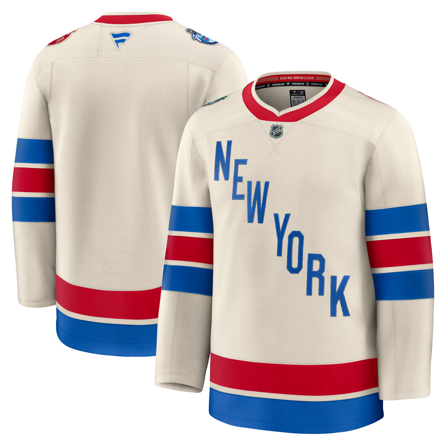 New York Rangers Fanatics 2026 NHL Winter Classic Premium Jersey - Beige