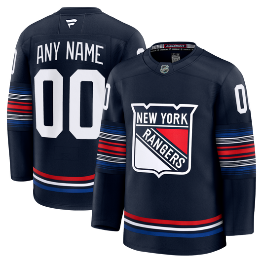 New York Rangers Fanatics Alternate Premium Custom Jersey - Navy