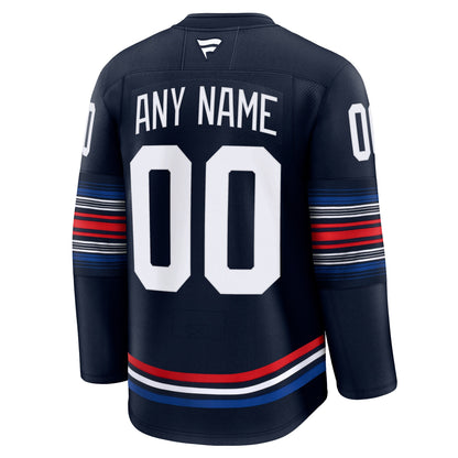 New York Rangers Fanatics Alternate Premium Custom Jersey - Navy