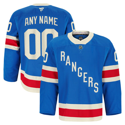 New York Rangers Fanatics Centennial Authentic Pro Custom Jersey - Blue